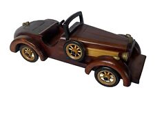 Old Model Wooden Car Handcrafted Classical Convertible Car Collectible Vintage picture