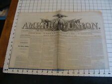 Original Paper: Feb 2, 1867 AMERICAN UNION Boston Mass, Thwarted Dunbar robbery picture