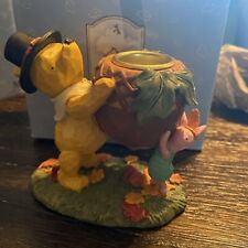 Classic Pooh Pooh/Piglet Midwest of Cannon Falls Thanksgiving Taper Candleholder picture