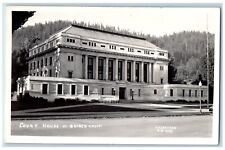 Quincy California CA Postcard RPPC Photo Court House Building c1940's Vintage picture