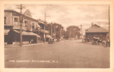 c.1920 RR Depot Stores Riverside Square looking North Riverside RI post card picture