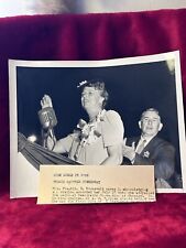 Antique vintage Dr Eleanor Roosevelt 1940 press photograph by wide word photo picture