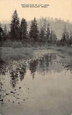 Washington SEDRO WOOLLEY Real PHOTO Postcard RPPC Vintage Lily Lake Reflection picture