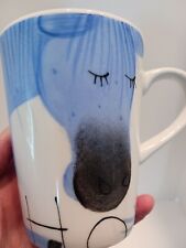 Equestrian/Horse/Hand Painted Blue Tired Horse Mug Vintage Helina Tilk Estonia 8 picture