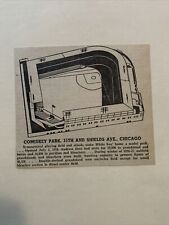 Comiskey Park Drawing Chicago White Sox 1959 Sporting News Baseball 4X4 Panel picture