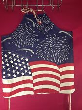 VINTAGE HANDMADE 4TH OF JULY/FLAG APRON picture