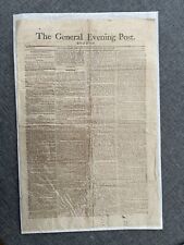 GENERAL EVENING POST LONDON FEB 1806 OLD BAILEY COURT CASES VINTAGE NEWSPAPER picture