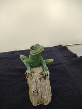 Resin Frog On A Tree Stump picture