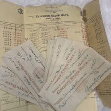 Antique Personal Checks From 1930s Ciztizens State Bank And Bank Statement picture