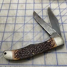 schrade walden knife ny usa 225H 2 Blade Knife Vintage picture