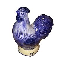 Vintage Ceramic Chicken Rooster Shaker Cobalt Blue ￼5” Fun picture