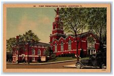 Lewiston Pennsylvania Postcard First Presbyterian Church c1940 Vintage Antique picture