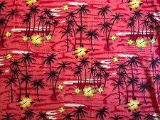 Vintage 1960s 1970s TIKI Hawaiian Polynesian Tropical Island Vintage Fabric BTY picture