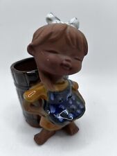 Vintage Japanese Pottery Girl Vase picture