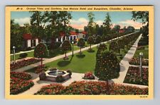 Chandler AZ-Arizona, Aerial Orange Vista And Gardens, Vintage Souvenir Postcard picture