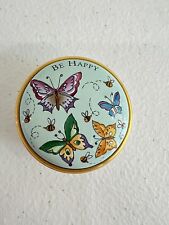 Halcyon Days Enamel Box - May You Be Happy Butterflies Bees picture