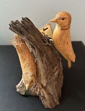 Beautiful Hand carved Birds On Driftwood picture
