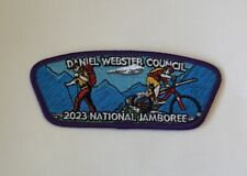 BSA JSP PATCH DANIEL WEBSTER COUNCIL 2023 NATIONAL JAMBOREE PURPLE BORDER BIKING picture