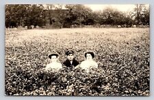 RPPC People Sitting In Field East Poultney Vermont Real Photo P716 H B Rood picture