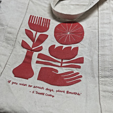 Vintage Chick-fil-A Canvas Tote Bag with Truett Cathy Flowers Quote picture