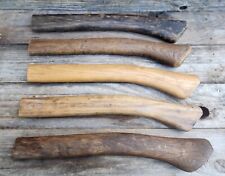 Lot of 5 Vintage Curved Handles - Hatchets, Hammers, Tools, Hardwood Hickory picture