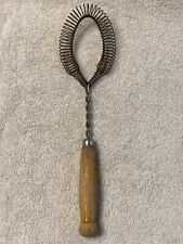 Vintage Coil Wire Whisk with Wooden Handle 12