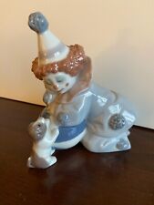 Lladro Figurine #5278 Pierrot/Clown With Puppy/Dog & Ball   PERFECT  picture