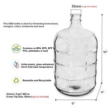 Mountain Valley Spring water 5-Gallon Italian Carboy Fermenting Glass Bottle picture