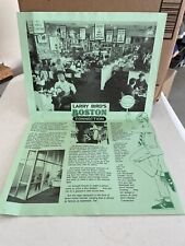 Vintage Larry Bird's Boston Connection Terre Haute IN Hotel & Restaurant Menu picture