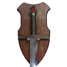 Crusader Knight Templar Red Cross Replica Sword with Wall Mount picture