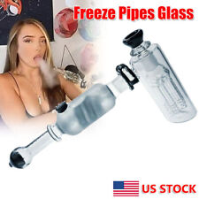 1Pcs Freeze Pipes Coil Bubbler Glass Bongs Percolator Filter Hookah Shisha Pipe picture