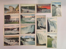 Vintage 14 Pc Lot Color Scenic View Cards Niagara Falls Stereoscope Early 3D 1 picture