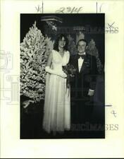 1978 Press Photo Laura Marie Marinello And Grandfather At Ballo di Natale picture