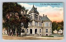 Montpelier VT-Vermont, United States Post Office, Vintage c1922 Postcard picture