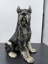 Vintage Large Plaster Cocker Spaniel Statue 21” Tall W/  Blue Eyes Free Standing picture
