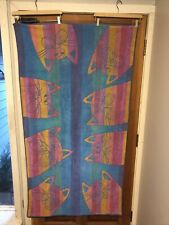 Terrisol Beach Towel Extra Large Rainbow Cats Kittens Brazil 100% Cotton Rare picture