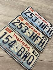 Vintage WASHINGTON STATE LICENSE PLATE Centennial Celebration Red White Blue LOT picture