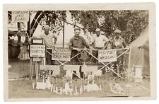 c1932 Integrated Veterans Bonus Army Protest Signs Washington DC RPPC Photo picture