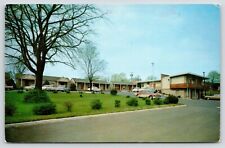 Nashville Tennessee~Greystone Motel~Classic Cars Parked~1950s Roadside Postcard picture