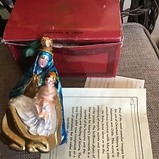 Kurt Adler Vatican Library Madonna & Child Christmas Ornament Made In Poland 5.5 picture