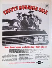 Print Ad 1967 Chevy's Bonanza Sale Dan Blocker Michael Landon Lorne Greene  picture