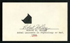 Robert W. Holley (d1993) signed autograph 3x5 Nobel Laureate 1968 Medicine N42 picture