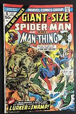 Giant-Size Spider-Man #5 Very Fine Minus 7.5 Spider-Man Man-Thing 1975 Marvel picture