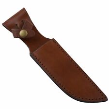 Brown Leather Straight Fixed Blade Knife Sheath Fits 6