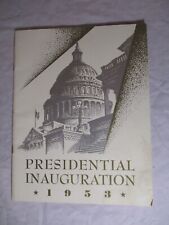 1953 Dwight D. Eisenhower PRESIDENTIAL INAUGURATION Program Book NIXON # 4428 picture