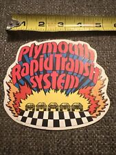 VINTAGE ORIGINAL PLYMOUTH RAPID TRANSIT SYSTEM STICKER DECAL 1970 1971 picture