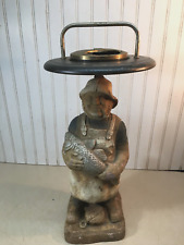 Vintage Nautical Captain Statute Fisherman Smoking Stand 24in Pipe Stand Holder picture