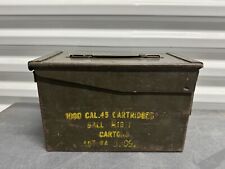 VTG AMMUNITION BOX 1000 Cal. 45 Cartridges Ball M1911 Empty Repurpose WW2 NAM picture