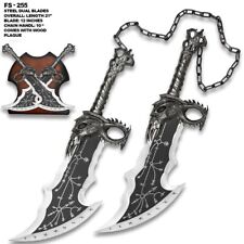 God of War Twin Blade Short Cosplay Dagger with Wall Plaque picture