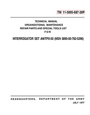 36 Page TM-11-5895-687-20P MAINTENANCE INTERROGATOR SET AN/TPX-50 on Data CD picture